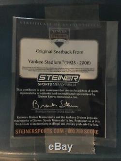 Bernie Williams Signed Stadium Seatback Steiner. New York Yankees. Autograph