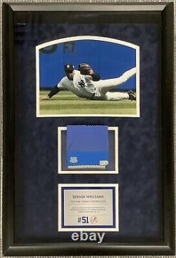 Bernie Williams Yankee Stadium Game Used Outfield Wall Display LE Steiner MLB