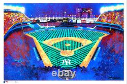 Bill Lopa Signed Art Print Yankees Stadium 2008 Mlb All-star Game 24x36 (coa)