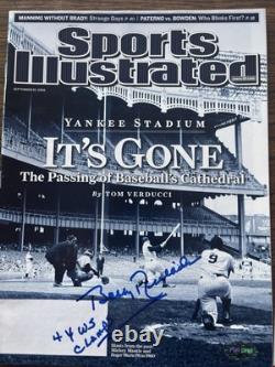 Bobby Richardson NEW YORK YANKEES SIGNED SI Yankee Stadium It's Gone PSACOA