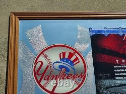 Budweiser New York Yankees Mirror Beer Sign Sport Bar Lounge Pub Mancave Stadium