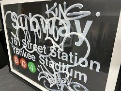 Cope2 Lithographie Rehaussée A La Main Subway Yankee Stadium New York