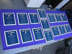Custom order jpgs of Monument Park New York in Yankee Stadium plaques baseball