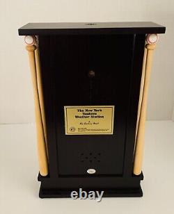 DANBURY MINT NY YANKEES Stadium Wooden Desk Clock & Barometer Temp Gauge-HTF