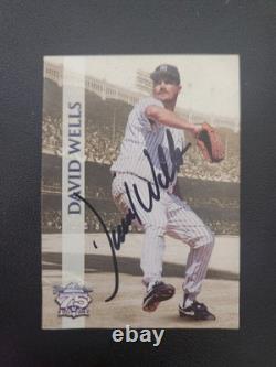 DAVID WELLS Signed Autographed 1998 Yankee Stadium 75th Anniversary Card RARE