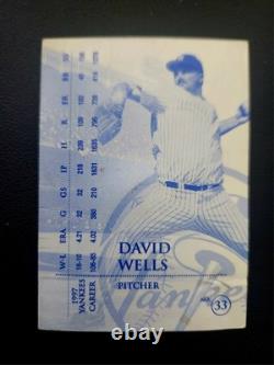 DAVID WELLS Signed Autographed 1998 Yankee Stadium 75th Anniversary Card RARE