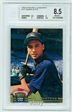 DEREK JETER 1993 Topps Stadium Club Murphy Rc #117 BGS 8.5 New York Yankees