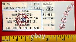 DEREK JETER 1st HIT/RBI at New York Yankees Stadium TICKET STUB June 3 1995 MINT