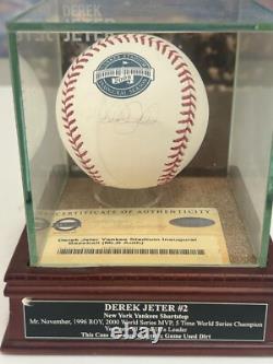 DEREK JETER Autographed baseball MLB 2009 Inaugural season Logo ball Steiner COA