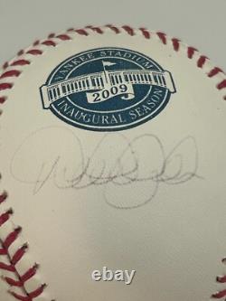 DEREK JETER Autographed baseball MLB 2009 Inaugural season Logo ball Steiner COA