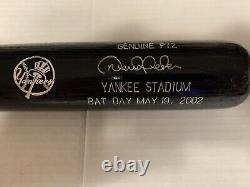 DEREK JETER Engraved Bat Day NY Yankee Stadium May 19, 2002 Louisville Slugger