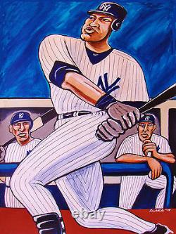 DEREK JETER PRINT poster baseball new york yankees stadium world series a-rod