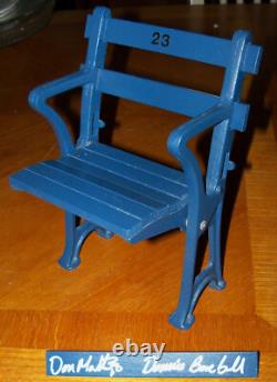 DON MATTINGLY AUTOGRAPHED SIGNED YANKEE STADIUM MINI SEAT Jeter Mantle Judge