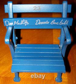 DON MATTINGLY AUTOGRAPHED SIGNED YANKEE STADIUM MINI SEAT Jeter Mantle Judge