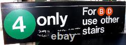 DON MATTINGLY AUTOGRAPHED YANKEE STADIUM USED MTA SUBWAY SIGN New York Signed