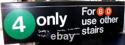 DON MATTINGLY AUTOGRAPHED YANKEE STADIUM USED MTA SUBWAY SIGN New York Signed