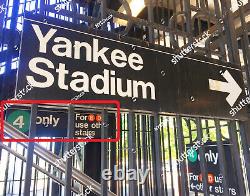 DON MATTINGLY AUTOGRAPHED YANKEE STADIUM USED MTA SUBWAY SIGN New York Signed