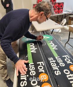 DON MATTINGLY AUTOGRAPHED YANKEE STADIUM USED MTA SUBWAY SIGN New York Signed