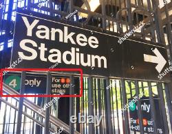 DON MATTINGLY AUTOGRAPHED YANKEE STADIUM USED MTA SUBWAY SIGN New York Signed