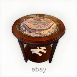 Danbury Mint New York Yankees End Table Yankee Stadium Wood Drawer 2006 MLB