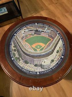 Danbury Mint New York Yankees End Table Yankee Stadium Wood Drawer 2006 MLB