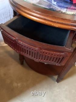Danbury Mint New York Yankees End Table Yankee Stadium Wood Drawer 2006 MLB
