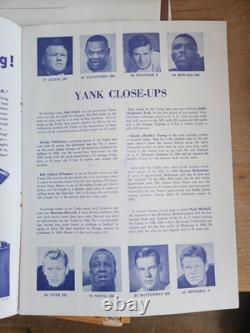 Dec 9, 1951 NFL Football Program, New York Yanks vs Chicago Bears Yankee Stadium