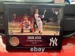Derek Jeter 1st Career Homerun With Official Dirt Yankee Stadium Picture Steiner