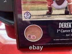 Derek Jeter 1st Career Homerun With Official Dirt Yankee Stadium Picture Steiner
