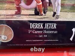 Derek Jeter 1st Career Homerun With Official Dirt Yankee Stadium Picture Steiner