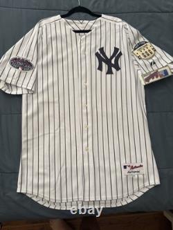 Derek Jeter 2008 Authentic Majestic Jersey Sz 48 XL Yankee Stadium Final Season