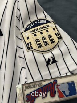Derek Jeter 2008 Authentic Majestic Jersey Sz 48 XL Yankee Stadium Final Season