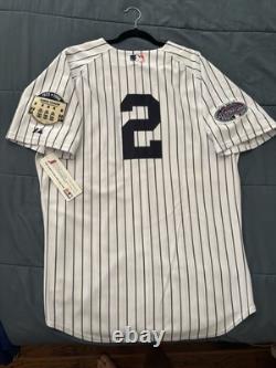 Derek Jeter 2008 Authentic Majestic Jersey Sz 48 XL Yankee Stadium Final Season