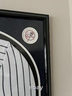 Derek Jeter 2009 Inaugural Stadium Patch Signed Jersey Framed Steiner Sports