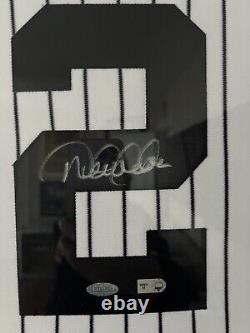 Derek Jeter 2009 Inaugural Stadium Patch Signed Jersey Framed Steiner Sports