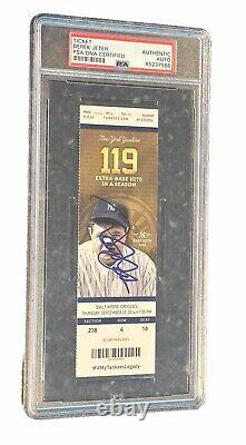 Derek Jeter Autographed Yankee Stadium Final Game Ticket Stub 9/25/14 PSA/DNA