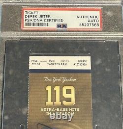 Derek Jeter Autographed Yankee Stadium Final Game Ticket Stub 9/25/14 PSA/DNA