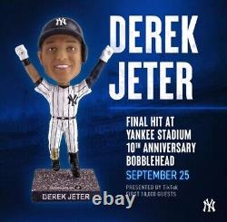 Derek Jeter Final Hit at Yankee Stadium Bobblehead 10th Anniversary PRESALE