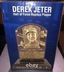 Derek Jeter Hall Of Fame Replica Plaque Yankee Stadium Free Funko Pop Brand New