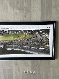 Derek Jeter Last At Bat NY Panoramic Yankee Stadium Facsimile Signed Poster