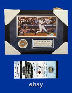 Derek Jeter Last At Bat at Old Yankee Stadium 07/28/2008 Plaque with Ticket Stub