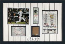 Derek Jeter NY Yankees Dirt from Yankee Stadium Custom Framed Collage Steiner