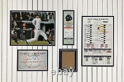 Derek Jeter NY Yankees Dirt from Yankee Stadium Custom Framed Collage Steiner