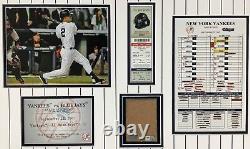 Derek Jeter NY Yankees Dirt from Yankee Stadium Custom Framed Collage Steiner