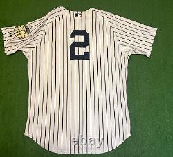 Derek Jeter New York Yankees Majestic Authentic Jersey Sz 48 2008 Stadium Patch