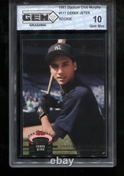 Derek Jeter RC 1993 Stadium Club Murphy #117 New York Yankees Rookie GEM MINT 10