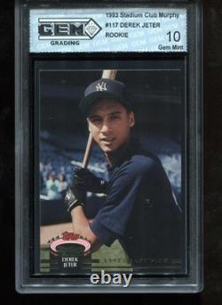 Derek Jeter Rookie 1993 Stadium Club Murphy #117 RC New York Yankees GEM MINT 10