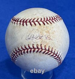 Derek Jeter Signed Game Used Baseball Yankee Stadium 2004 Steiner COA Letter