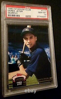 Derek Jeter Yankees Rookie 1993 Sp Psa 10 Topps Stadium Club Murphy? (njc)