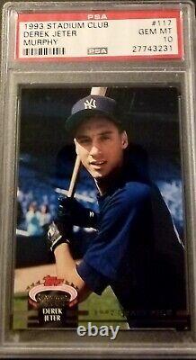 Derek Jeter Yankees Rookie 1993 Sp Psa 10 Topps Stadium Club Murphy? (njc)